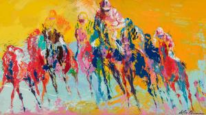 To the Wire, LeRoy Neiman, The Sporting Art Auction, Cross Gate Gallery of Lexington, Keeneland